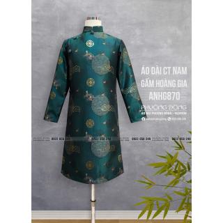 Áo Dài Cách Tân Nam Gấm Cao Cấp ANHG870